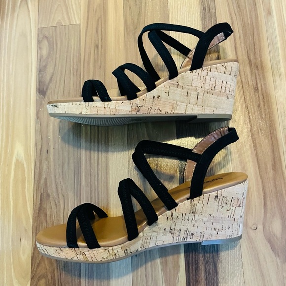 NWOT Style & Co. Women's Arloo Strappy Elastic Wedge Sandals - Picture 6 of 7